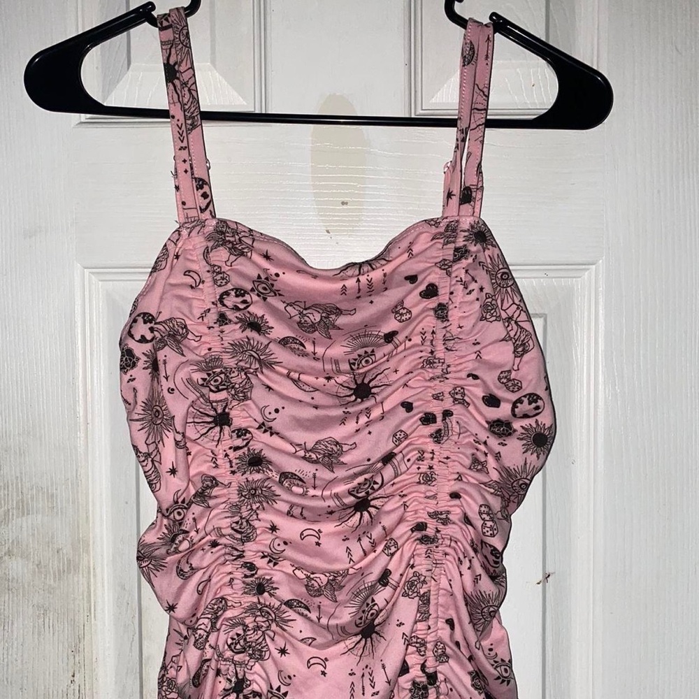 PINK SPIRITUAL MOON & SUN STRETCHY TANK TOP